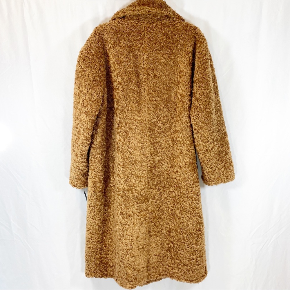 Halogen Tan Faux Teddy Coat - Picture 2 of 6